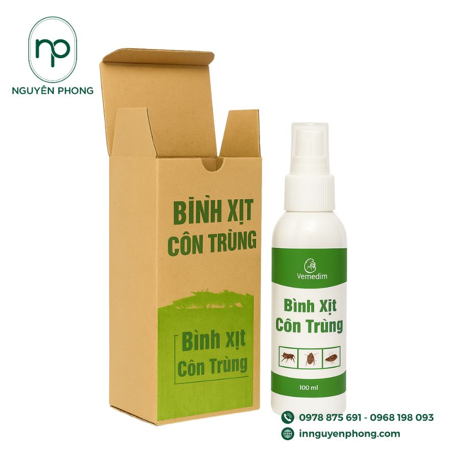 Hộp Giấy Đựng Xịt Côn Trùng